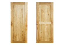 framed and sheeted oak door